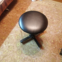 сиденье ,круглое для стула,табурета,экокожа,38x38x4 см,цвет черный #1, Алексей К.