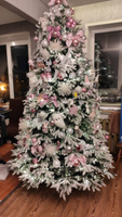 Искусственная елка Sevilla Заснеженная 240 см Литая+ПВХ новогодняя ель, для праздника Новый Год 2023, Рождество напольная, домашняя, праздничная, комнатная елочка #7, Даниил З.