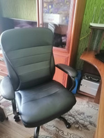 Компьютерное, офисное, удобное кресло (стул) для руководителя с подлокотниками Brabix "Heavy Duty HD-001", экокожа, черное #2, Андрей С.