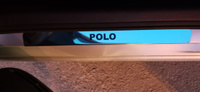 Накладки на пороги Фольксваген Поло 5 / Volkswagen Polo 5 (2009-2015) краска надпись Polo #8, Сергей З.