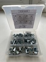 Комбинированный набор резьбовых заклепок с рифлением сталь разных размеров, 160 предметов в кейсе #6, Виталий Ч.
