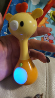 Мягкий прорезыватель для зубов Веселый жираф с умным датчиком движения и подсветкой /Интерактивная музыкальная игрушка-погремушка для новорожденных малышей, ND Play, 299383 #13, Катерина З.