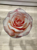 Коврик цветок розовая роза 60х60см #5, Ольга С.