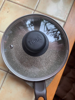 Крышка стеклянная TimA с металлическим ободом 16 см #76, Надежда