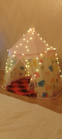Детский игровой домик , палатка для дома и улицы мальчику и девочке розовая крыша #51, Елена К.