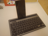 Клавиатура для компьютера Оклик 845M тонкая, беспроводная, мембранная, серо-черная #78, Андрей Щ.
