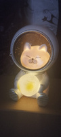 Ночник детский для сна, для новорожденных беспроводной кот космонавт/светильник светодиодный #49, Алина Т.