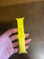 Ремешок для Apple Watch, силиконовый 38/40 мм / Ремешок для смарт часов (желтый) #8, Юлия А.