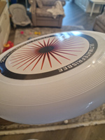 Летающая тарелка (диск), диаметр 27 см, фрисби с рисунком, для игр на улице, из термопластичного полиэтилена, белая #4, Максим Б.