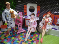Одежда для кукол Модница Халат и пижама для куклы Барби 29 см розовый #15, Вера М.