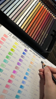 Карандаши цветные 72 цвета Brutfuner Oily Colored Pencils масляные деревянные заточенные квадратного сечения в металлической коробке #15, Наталья З.