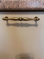 Ручка скоба мебельная для кухни для дома Alejo Испания старая бронза 128 мм комплект из 2 шт. #26, Xeди М.