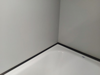 Акриловый бордюр плинтус для ванны BNV ПШ12 180 сантиметров, черный цвет, глянцевая поверхность #7, Александр А.