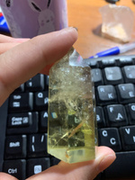 Камень натуральный декоративный кристалл цитрин 4см. Обелиск минерал для декора #7, Линь Ф.