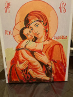 Картина по номерам Т197 "Икона Святая Богородица" 40х50 см #8, Ольга М.