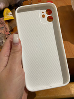 Чехол стеклянный для iPhone 11 с защитой для камеры, белый глянцевый #53, Екатерина К.
