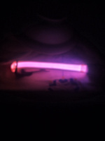 Светящийся ошейник для собак, для крупных, средних и маленьких пород, светодиодный LED с регулировкой длины, размер XS (25-28 см), цвет розовый #66, Оксана А.