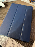 Чехол книжка для планшета Samsung Galaxy Tab A8 10.5" (2021) SM-X200/X205, прочный пластик, трансформируется в подставку, автоблокировка экрана (темно-синий) #30, Наталья Ш.
