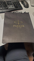 Подарочный набор: Шариковая ручка Parker PK IM MGREY BT , стержень Mblue в подарочной упаковке и Ежедневник недатированный черный с белым срезом страниц #10, Ксения Е.