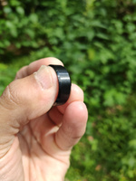 Кольцо черное унисекс, ширина 8 мм, размер 20 #34, Роман В.