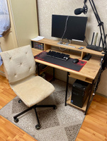 Кресло компьютерное Ridberg RG-330 бежевый, велюр без подлокотников, стул компьютерный, офисное, игровое #25, Самков Кирилл