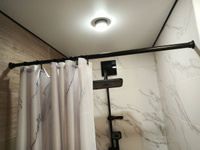 Карниз для ванной телескопический (раздвижной 0.7-1.2м) алюминиевый черный.Беларусь. #88, Инна С.