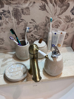 Набор для ванной комнаты аксессуары принадлежности комплект BATH PLUS PIETRA керамика бежевый #26, Лейла А.