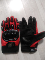 Перчатки для езды на мототехнике, с защитными вставками, пара, размер XL, красный #5, Татьяна В.