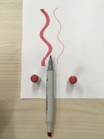 Двусторонний заправляемый маркер SKETCHMARKER на спиртовой основе для скетчинга, цвет: R71 Красный кардинал #60, Пётр С.