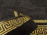 Вышневолоцкий текстиль Полотенце банное, Хлопок, 70x130 см, черный #33, Тимур М.