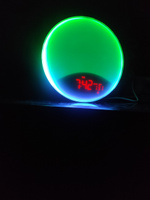 Hodel Smart Световой Будильник электронный настольный (Лампа Рассвет), 10 цветов подсветки, 20 уровней яркости, имитация рассвета и заката, часы, календарь, зарядка гаджетов, гарантия 1 год #83, Marina