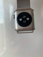 Металлический ремешок для умных смарт часов Apple Watch series 1-8 и Эпл Вотч SE Ultra 42-44-45-49 mm (milanese loop) / Ремешок миланская петля на магнитной застежке для часов Эпл, Серебристый #134, Екатерина А.