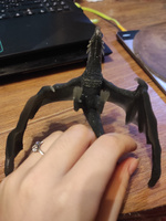 Фигурка Виверны(чёрный дракон) с размахом крыльев 14см. игровая модель распечатана на 3D принтере из смолы #6, Анна О.