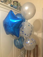 Набор воздушных шаров на день рождения 4 года для мальчика + шар цифра 4 надувная серебряная + свеча для торта 4 синяя, Lockyer #2, Екатерина А.