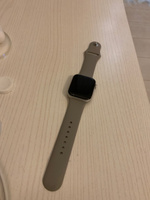 Силиконовый ремешок для умных часов Apple Watch series 1-8 и Эпл Вотч SE 42-44-45-49 mm / Спортивный ремешок браслет для смарт часов Эппл Вотч (Watch Sport Band), Светло-Серый #69, Ильфат А.