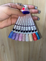 Гель лак для ногтей набор ADRICOCO Little Pixie светоотражающий с блестками 7 цветов, 8 мл #104, Юлия П.