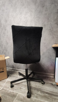 Кресло компьютерное Ridberg RG 330 V, черный, велюр. Стул с велюровой обивкой, без подлокотников, с металлической крестовиной, на колесиках, для школьника, офисное #27, Александр А.