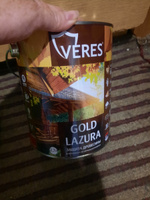 Пропитка для дерева декоративная Veres Gold Lazura №3, глянцевая, 2,7 л, тик #40, Анна Е.