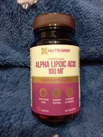 Альфа липоевая кислота 60 таблеток антиоксиданты alpha lipoic acid NUTRAWAY #69, Елена М.