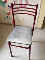 Ткань мебельная отрезная велюр Kreslo-Puff LAMA 81, светло-серый, 1 метр, для обивки мебели, перетяжки, реставрации, рукоделия, штор #3, Александр С.