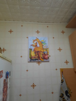 Картина по номерам на холсте 40х50 40 x 50 на подрамнике "Кот и гора посуды" DVEKARTINKI #109, Екатерина Ю.