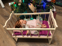 Кровать-качалка большая для кукол  идеальный подарок на день рождения кукольная кроватка #7, Алиса