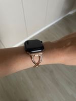Металлический ремешок для Apple Watch 38-40-41 мм узор (розовое золото), Браслет со звеньями / Series 1-8, SE (для эпл вотч) Smart Watch. Женский #78, Алена З.