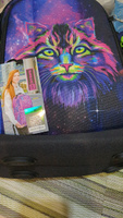 Рюкзак школьный для девочки подростка 17,2 л А4 с анатомической спинкой SkyName (СкайНейм), с пеналом и слотом USB #59, Нелла М.