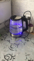 Чайник электрический LUMME LU-158 стеклянный с подсветкой, черный жемчуг #3, Алина Г.