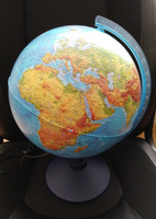 Глобус Земли Globen физический-политический, с LED-подсветкой, диаметр 25см. #33, Екатерина К.