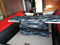 Комплект накладок на сиденья лодки 90х20х4 см, синий камуфляж комплект с сумкой оксфорд #15, Александр Е.