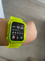 Силиконовый ремешок, браслет для Apple Watch размер 38 40 41 mm, прозрачный салатовый #6, Дарья П.