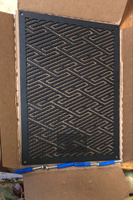 Решетка вентиляционная металлическая "ГРЕК", 180х250, Черный, с внешним крепежом #1, Иван И.