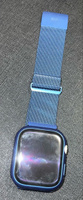 Ремешок UNIQ Dante для смарт часов Apple Watch 45 / 44 / 42 mm / мм / на умные часы Эпл Вотч серии 3, 4, 5, 6, 7, 8 и SE плетеный из нержавеющей стали, синий (cobalt blue) #5, Жанна З.